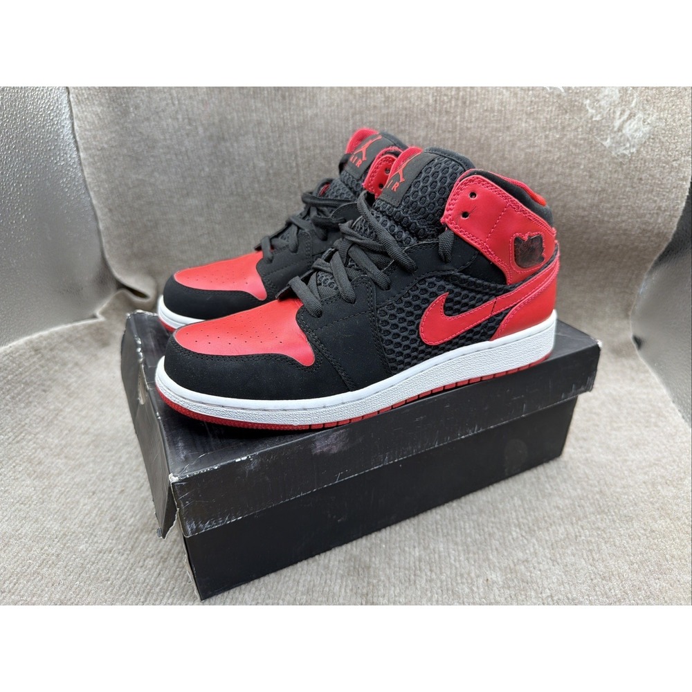 NIKE AIR JORDAN PHAT 1 LOW SHOES 364781-017 SIREN RED BLACK SIZE 6Y YOUTH KIDS